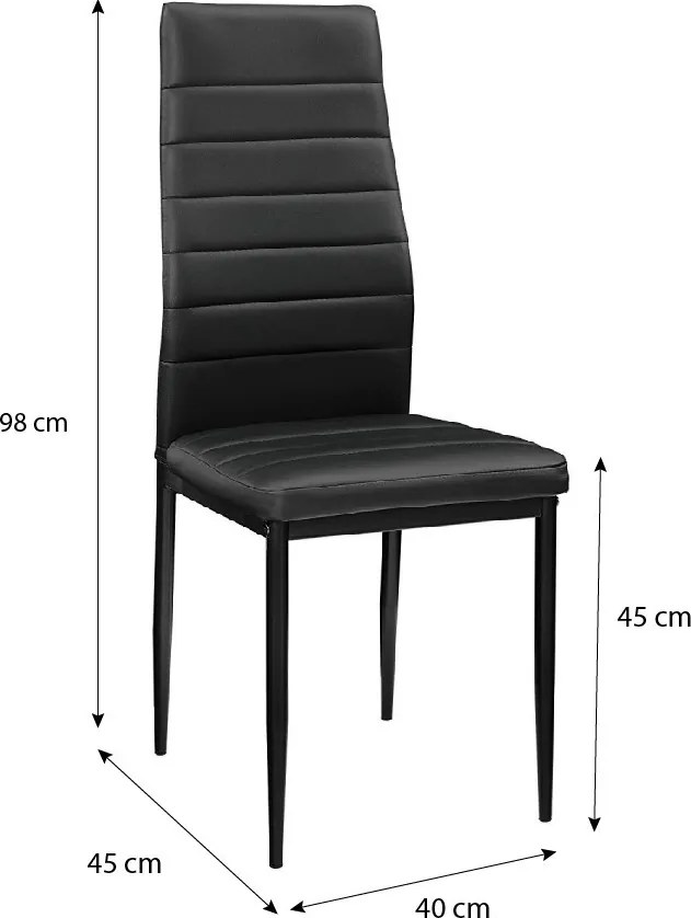 Coleta Nova II NEW étkezőszék Fekete