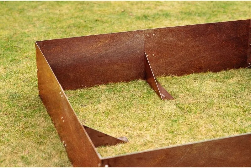Alto Emelt ágyás 148 x 148 x 36 cm, corten CORGARDEN 1013