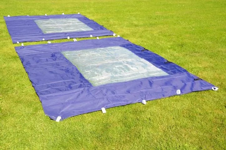 GARTHEN Kerti pavilon PROFI 3 x 3 m kék + 2 oldalfal