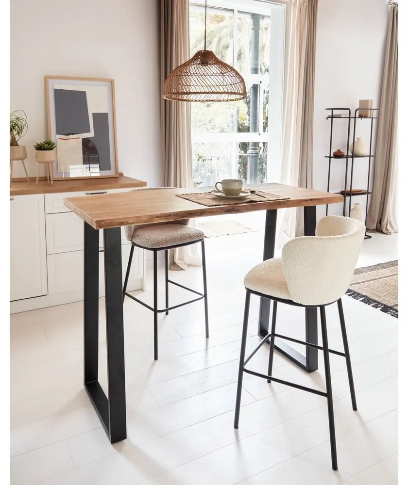 Világosszürke bárszék (ülésmagasság 65 cm) Ciselia – Kave Home