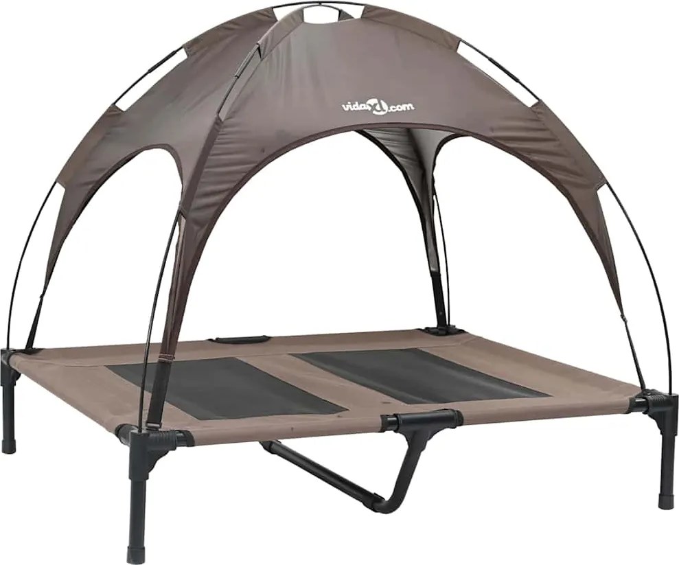 vidaXL Kutyafekhely Barna 92 x 77 x 82,5 cm Acél