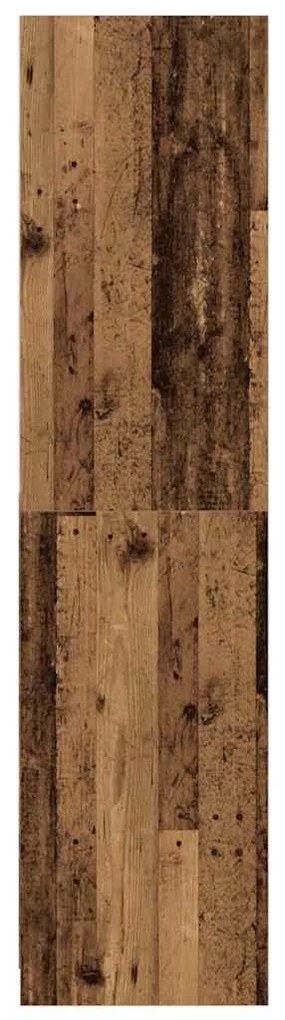 vidaXL antik fa színű szerelt fa ruhásszekrény 50 x 50 x 200 cm