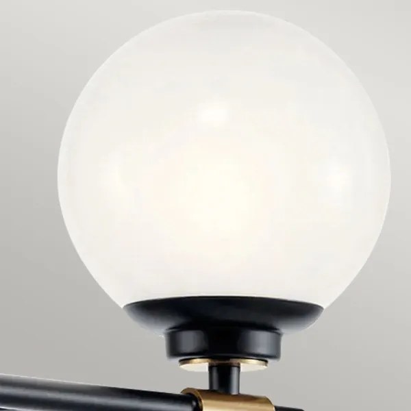 Kichler KL-BENNO2-BK-CPZ-LED BENNO fürdőszobai lámpatest, 2x LED/3W/230V, fekete/arany, IP44