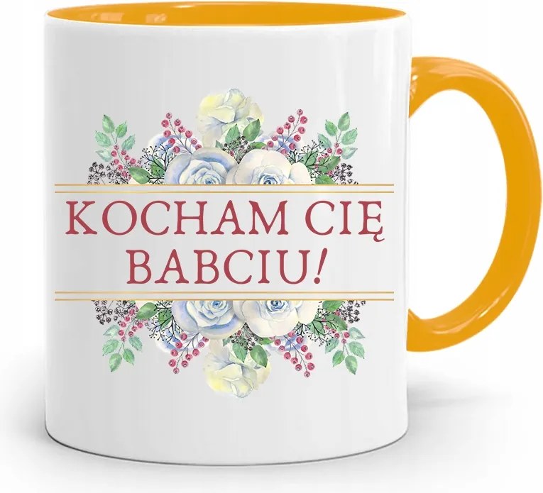 Sárga Bögre Nagymama Napja Szeretlek Nagymama! Ajándék fényképes nyomattal