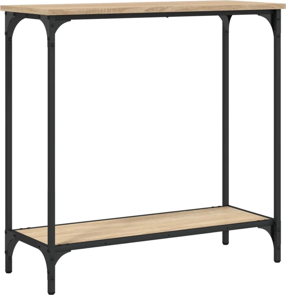 vidaXL sonoma tölgyfa konzolasztal 75 x 30,5 x 75 cm rétegelt fából