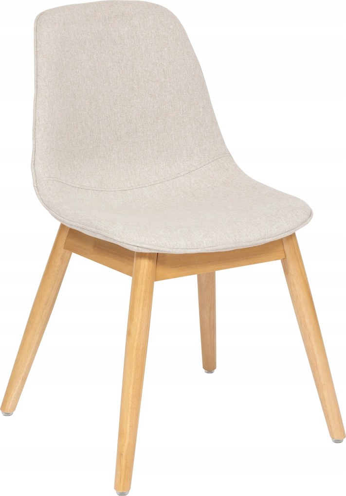 Étkezőszék bézs Ayati ülőfelület poliészter fa lábak kényelmes