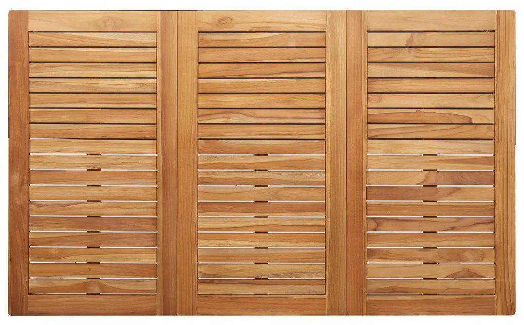 5 Részes Kert Étkezőkészlet Tömör Tíkfából, Kültéri Étkezőasztal 150x90x75 cm Tömör Tíkfából