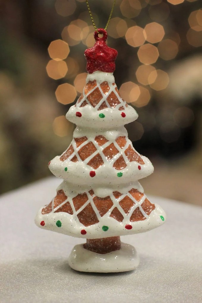 Felakasztható dísz mézeskalács karácsonyfa 13cm