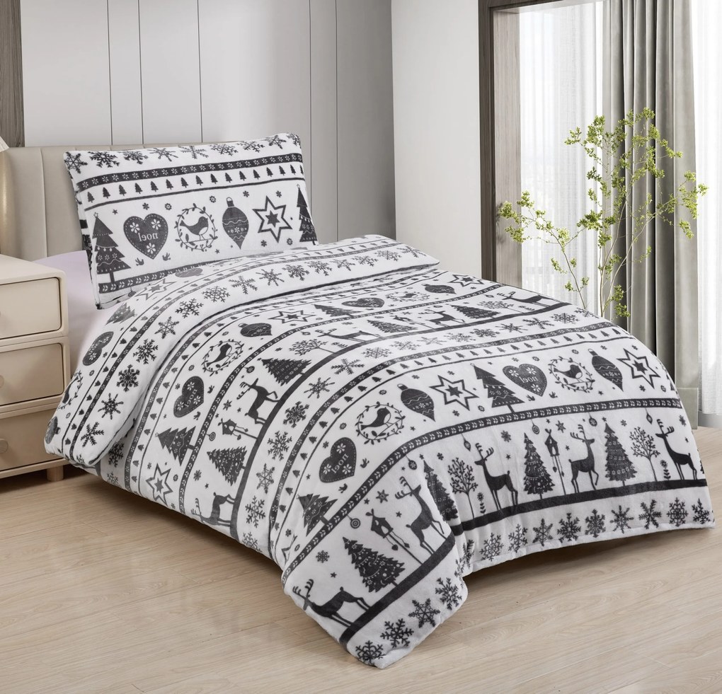 Karácsonyi mikroplüss lapok 200x140cm+90x70cm TiaHome