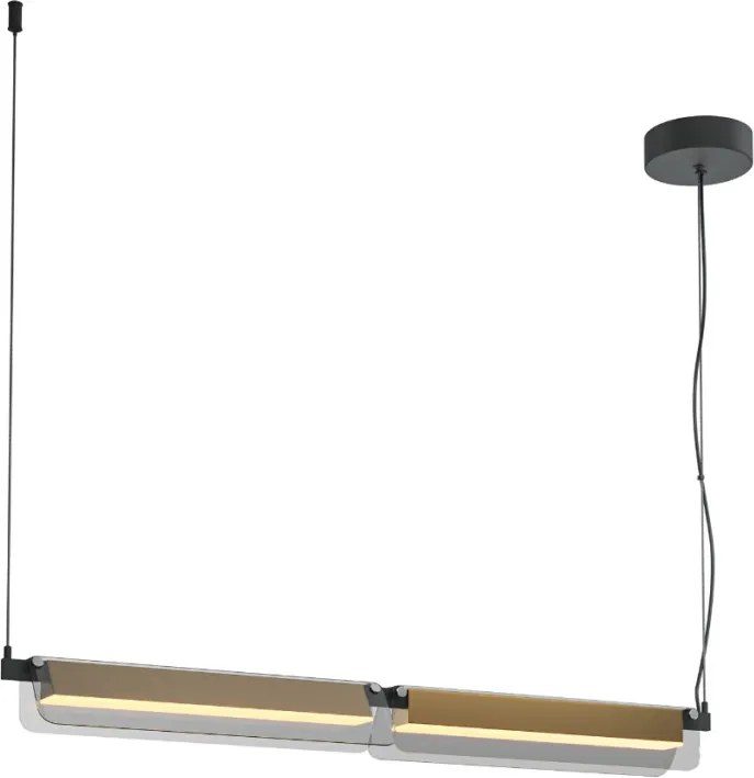 MAYTONI MOD296PL-L20BS3K FLAT Modern Led Függesztett Lámpa Fekete, Sárgaréz, Szürke LED IP20