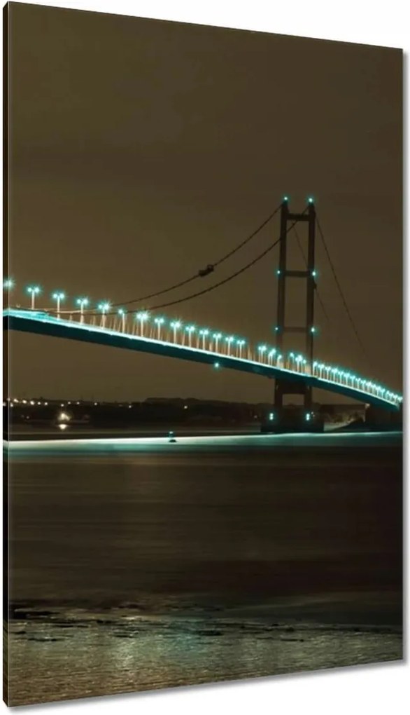 Vászonkép 80x120 Kék fények a hídon