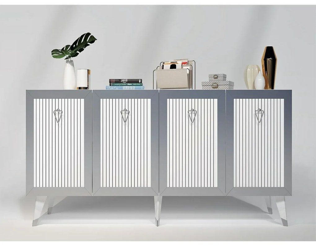 Bare White and Silver szekrény