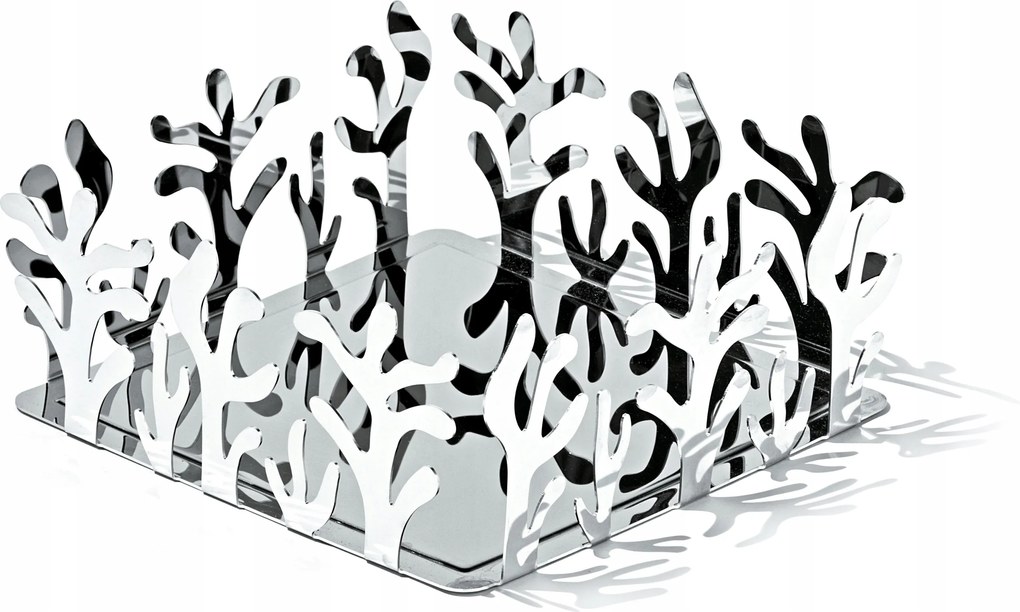 Alessi Mediterraneo Acél Ezüst polírozott szalvétatartó