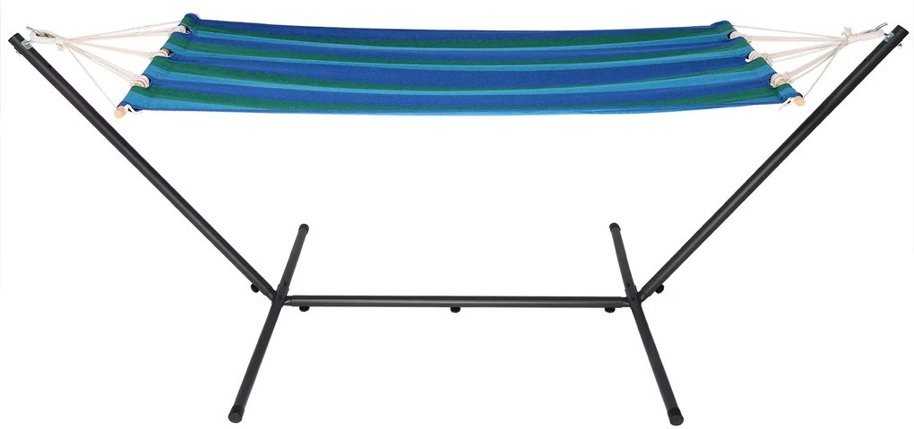 Deuba Hintaágy fém vázzal 200x80 cm - kék