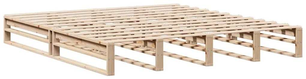 tömör fa könyvespolcos ágy matrac nélkül 200 x 200 cm