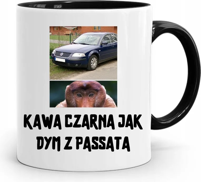 Bögre Fekete Vicces Kávé Fekete, Mint A Füst, fényképes nyomtatással