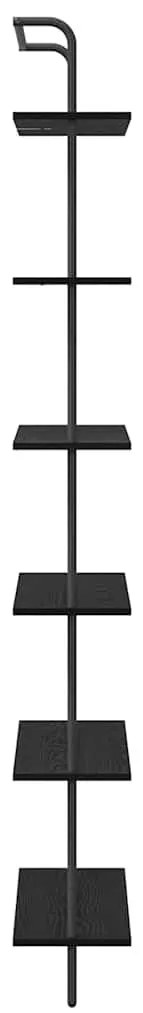 Könyvespolc Musta tammi 60 x 24 x 203 cm Faanyag