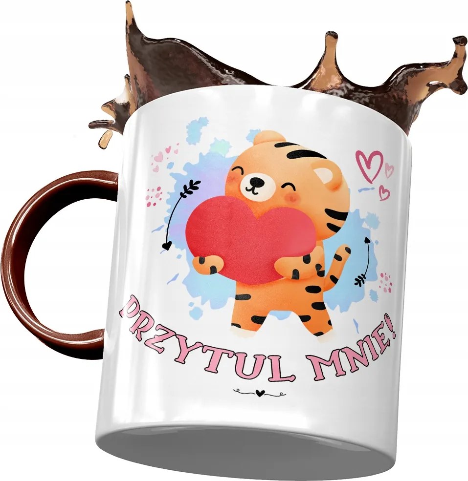 Bordó bögre Tigris Édes Ajándék Nyomtatott Fotóval