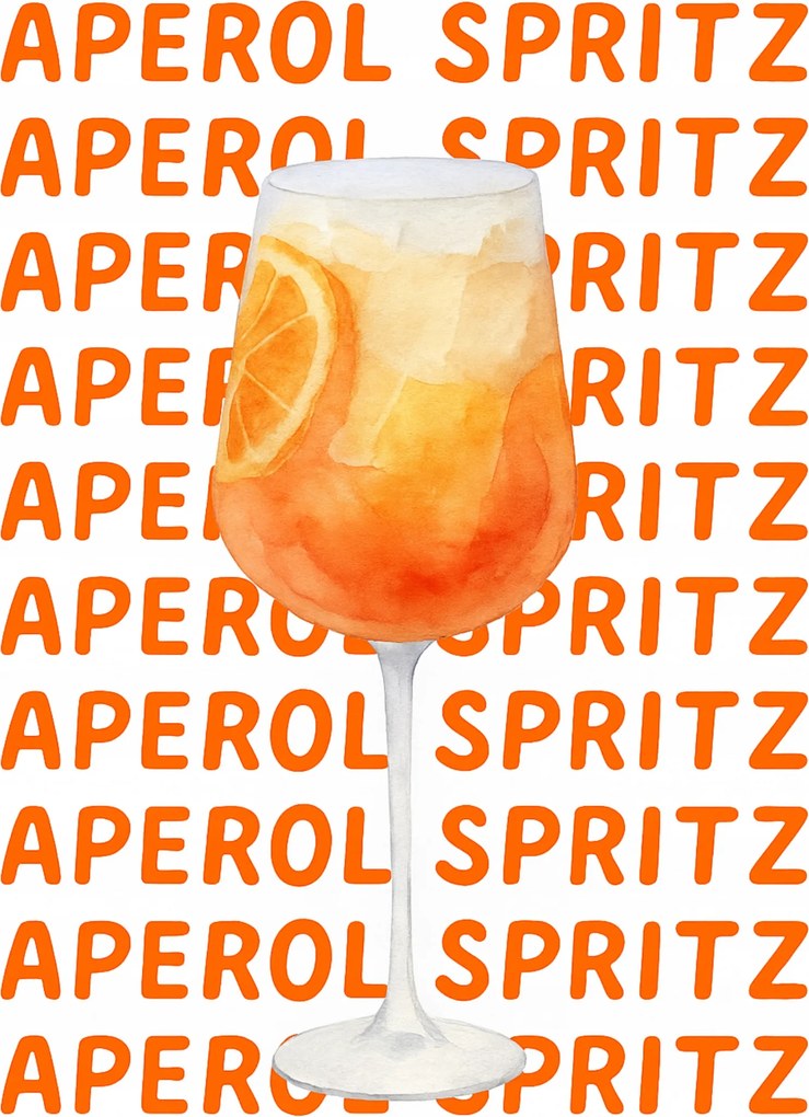 Poszter 50x70 cm Aperol Spritz drink bar