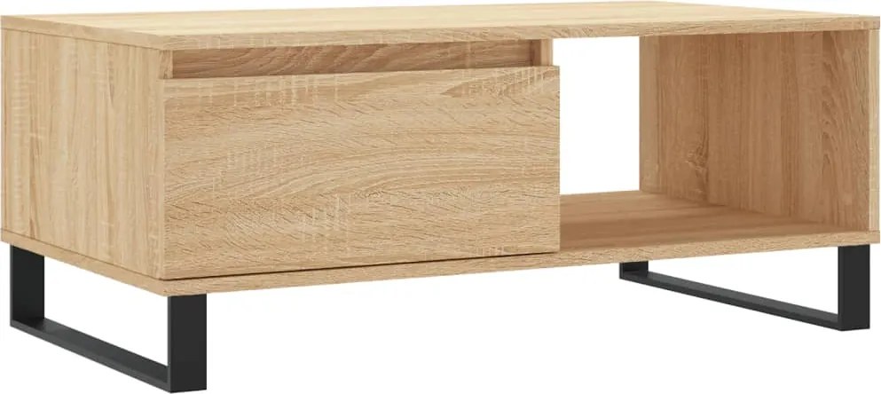 vidaXL sonoma tölgy színű szerelt fa dohányzóasztal 90 x 50 x 36,5 cm