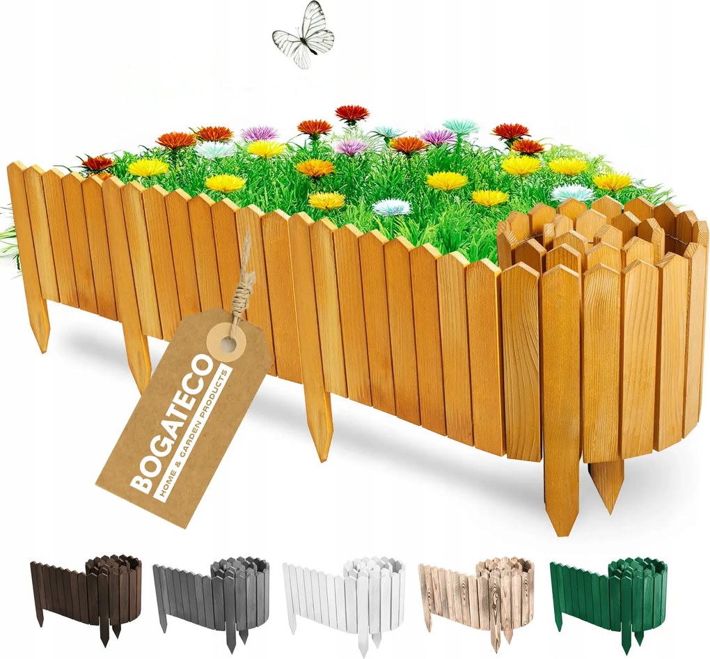 Fa Kerítés Kerti Rózsafa Szegély 20x200cm Gyártó Világos Barna