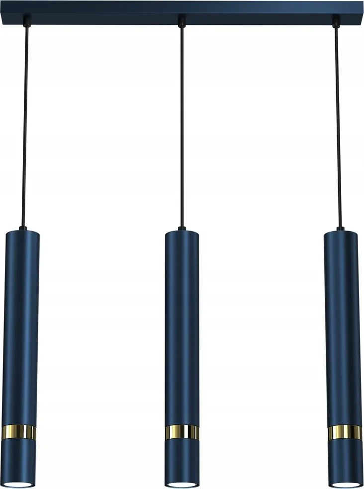 Függőlámpa Joker Navy Blue/gold 3xGU10