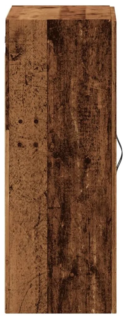 antik fa színű szerelt fa fali szekrény 69,5 x 34 x 90 cm