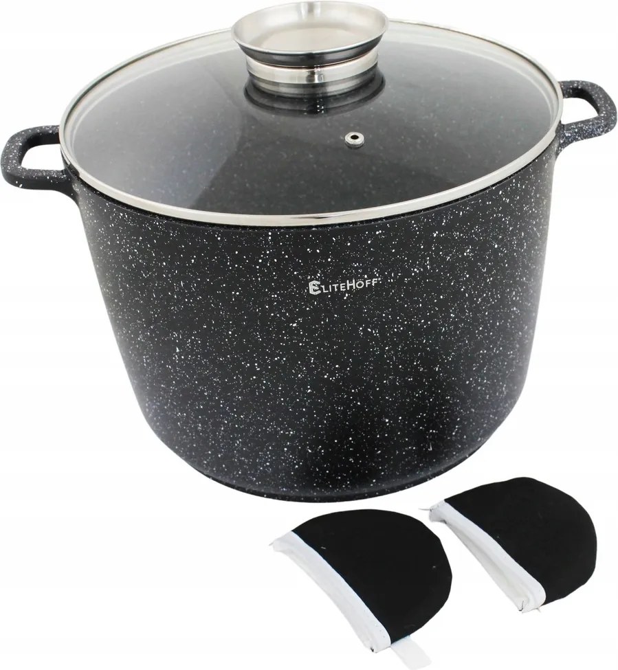 6,5 L Magas Márvány Fazék Elitehoff Fedéllel 7013 Indukciós