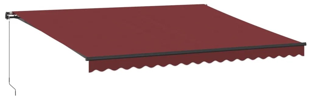 burgundi vörös kézzel kihúzható napellenző 450 x 350 cm