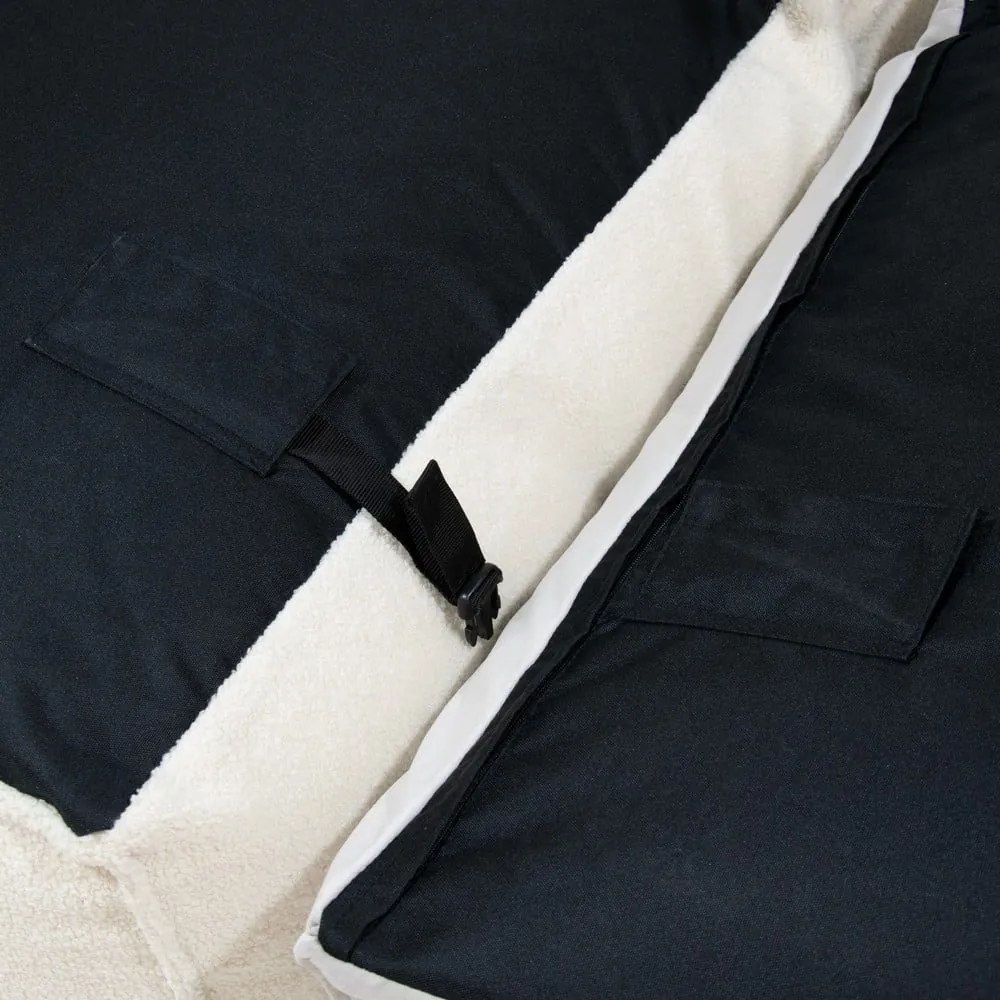 Barna buklé babzsákfotel Mass Corner 125 Left – SLOWDOWN