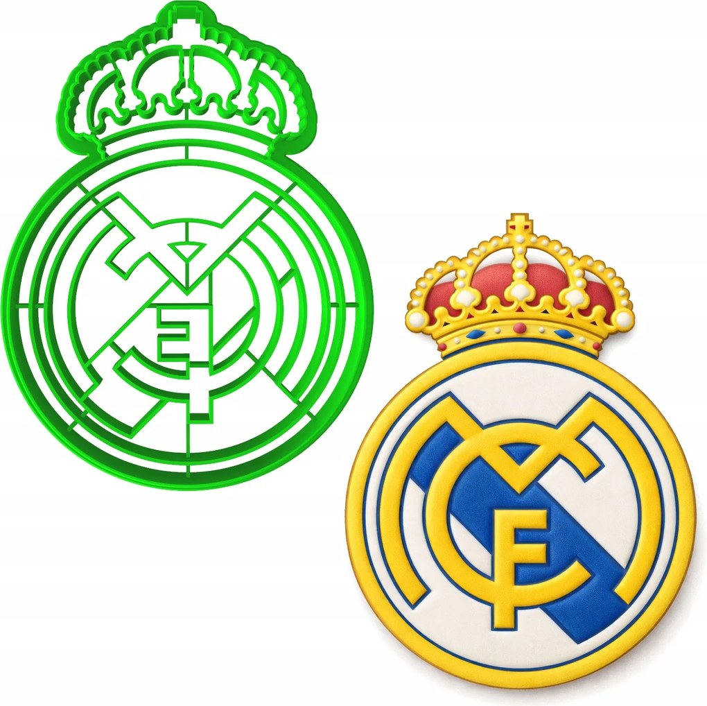 Mézeskalács lyukasztó Sport Labdarúgás Real Madrid logó 10cm