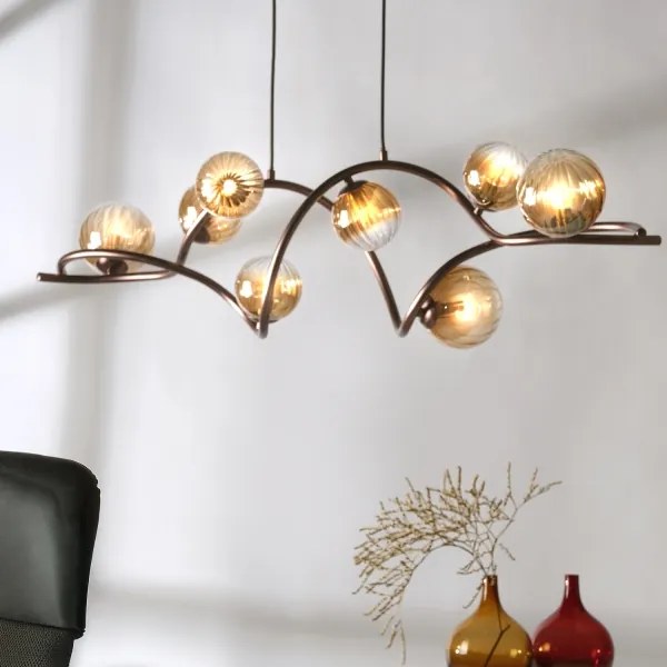 ONLI - Csillár zsinóron FRIDA 8xG9/10W/230V réz