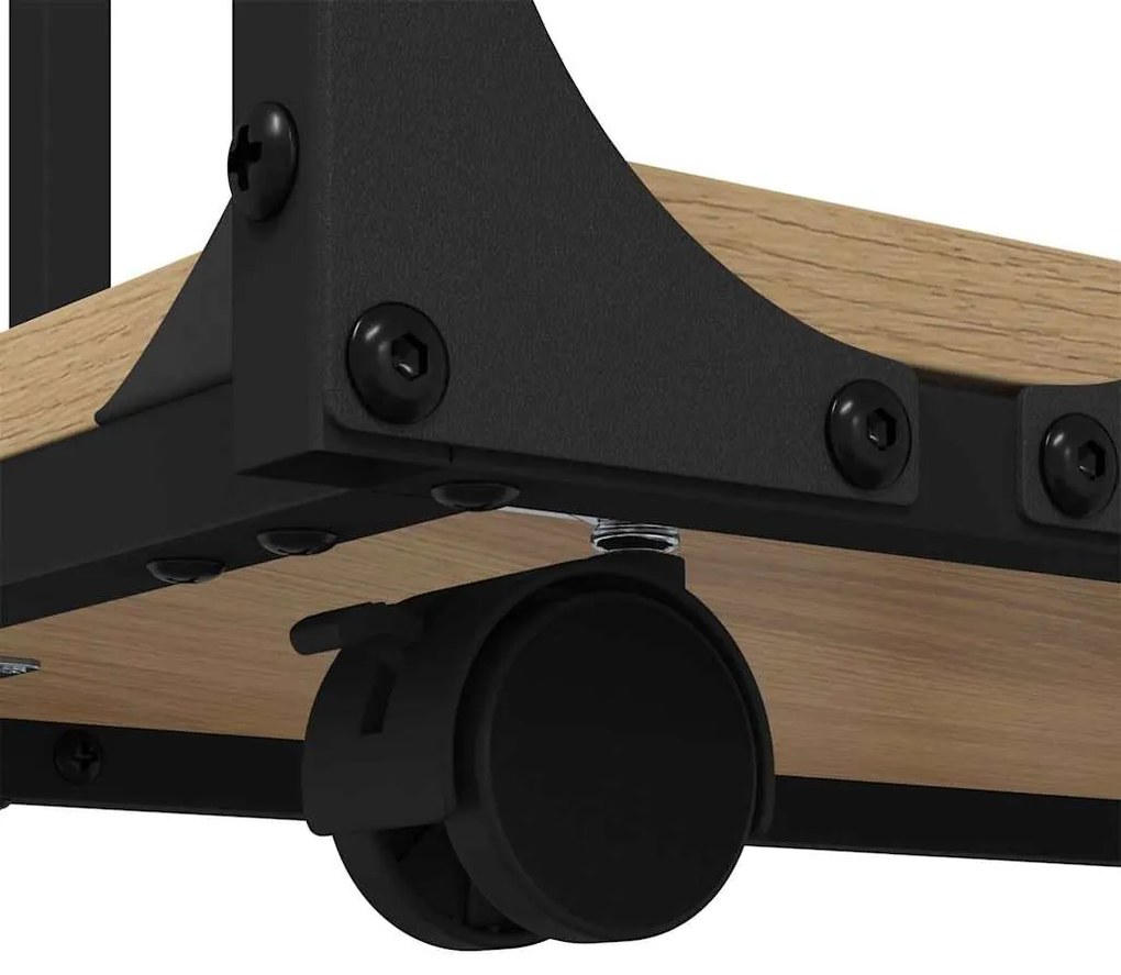 Oldal asztal polcokkal Artisan tölgy 50 x 35 x 55.5 cm Faanyag