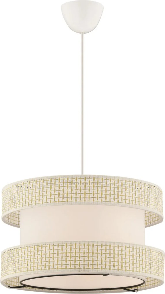 Halo fém függőlámpa, krém-fehér, 20 cm