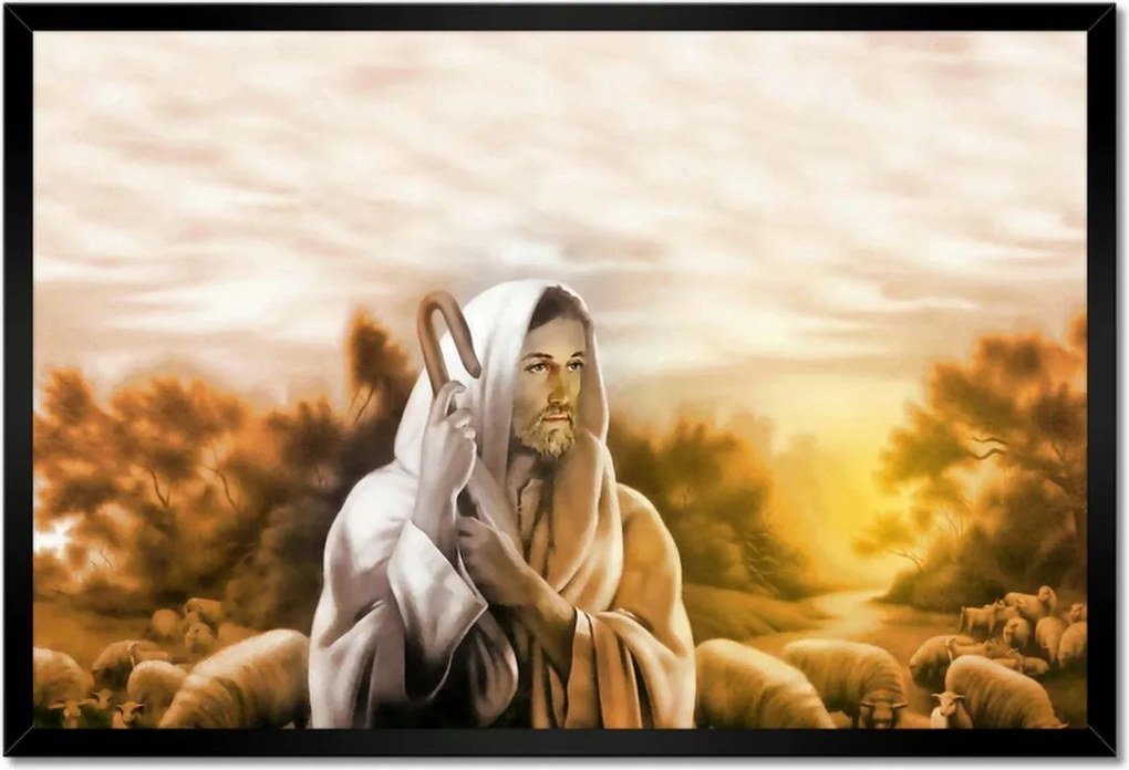 Poszterek keretben 60x40 Jézus a jó pásztor
