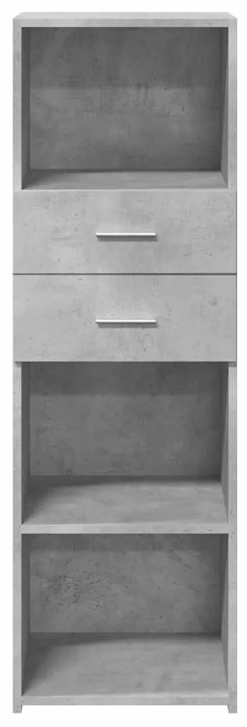 betonszürke szerelt fa magasszekrény 40 x 42,5 x 124 cm