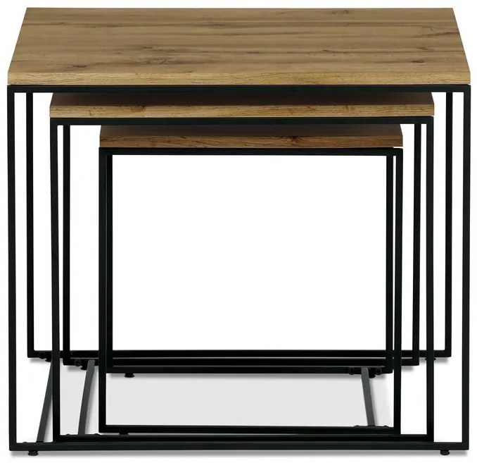 Dohányzóasztal 60×60 cm, MDF, Vad Tölgy. AF-3008 OAK