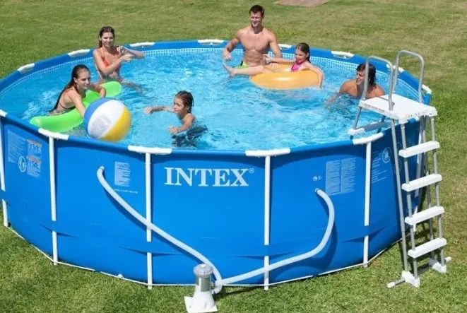 INTEX Metal Frame Pools fémvázas medence vízforgatóval, 457 x 122 cm 28242GN