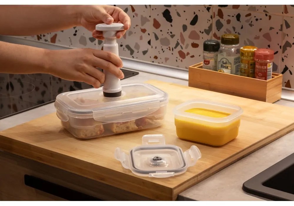 Food Saver 3 db-os élelmiszerdoboz szett vákuumpumpával - Compactor