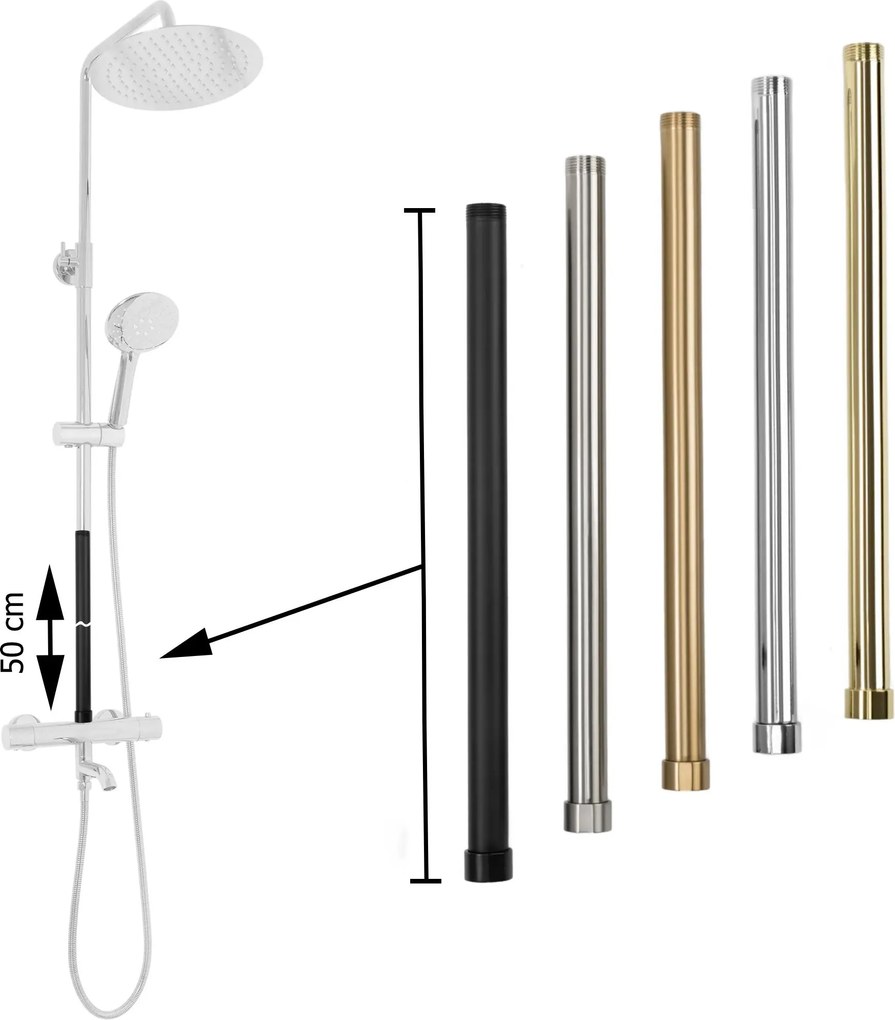 Hosszabbító kád-zuhany szetthez CHROM 50cm