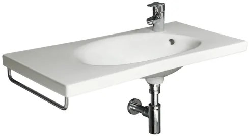 Mosdó bútorba Jika Tigo 80x38,5 cm fehér színben fényes felülettel csaptelep nyílás jobbra 1221.8.000.106.1