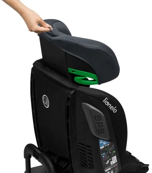 Lionelo - Forgatható autósülés alappal BASTIAAN i-Size 40-150 cm Grey Stone