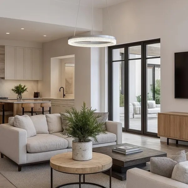 LED kábeles csillár GALA LED/25W/230V átm. 50 cm ezüst