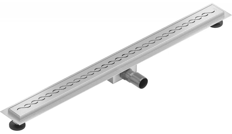 Mexen Lapos rozsdamentes acél zuhanytálca 80 cm minta M18, 1023080-15
