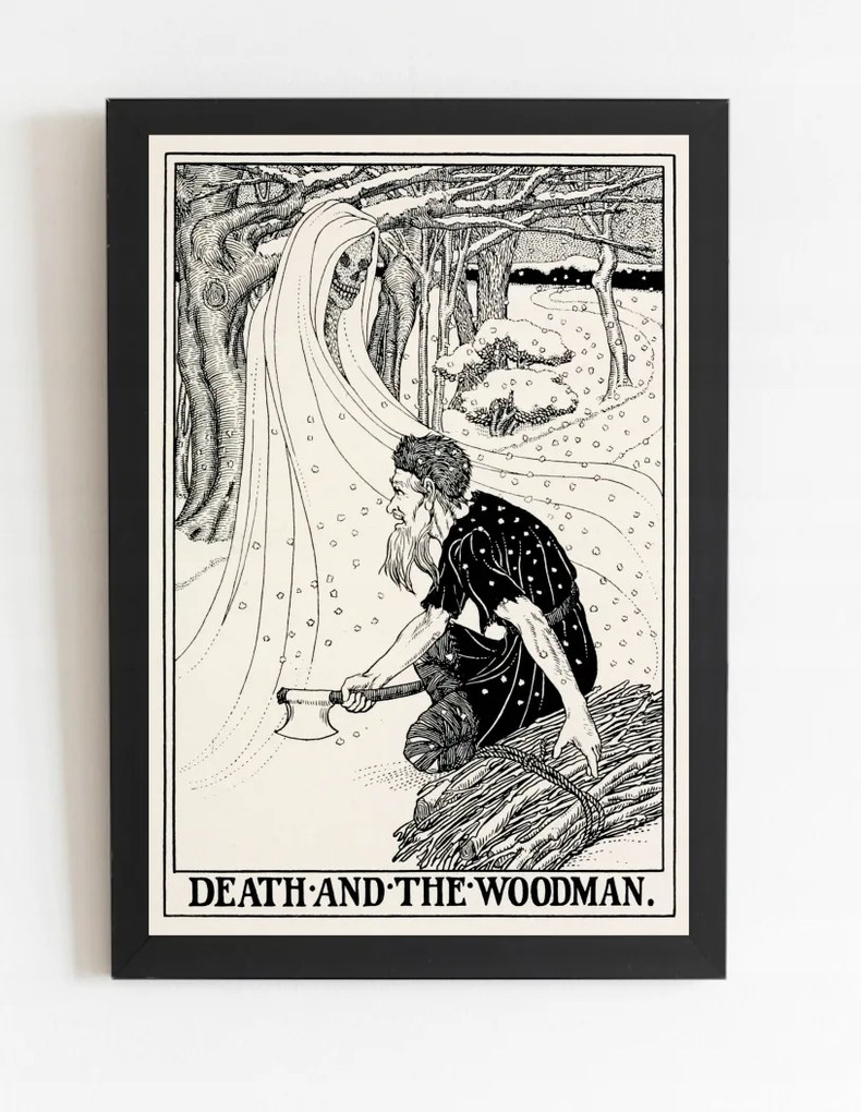 Régi háború előtti grafika 1900-es halál