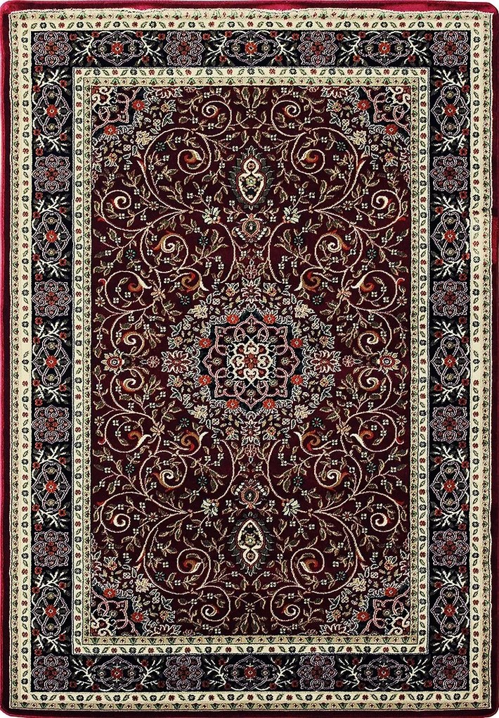 Szőnyeg 100x200 Klasszikus Vastag Puha Bordó Masszív Nappali Dolgozószoba