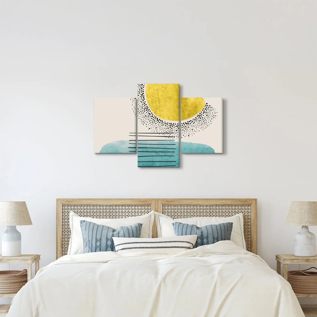 Kép - Absztrakt festmény a strandról N⁰2 (90x60 cm)