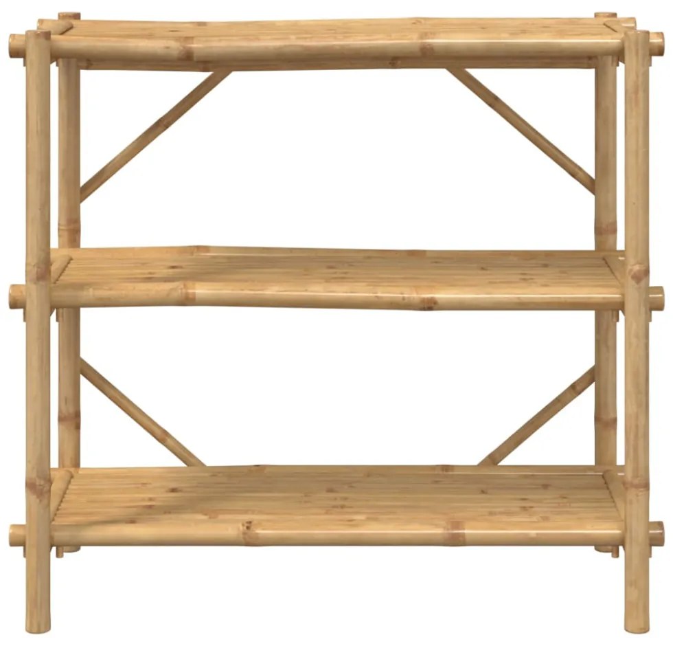vidaXL 3 szintes bambusz polc 100 x 40 x 90 cm