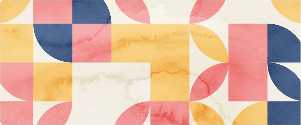 Kép - Absztrakció retro mintákkal (120x50 cm)