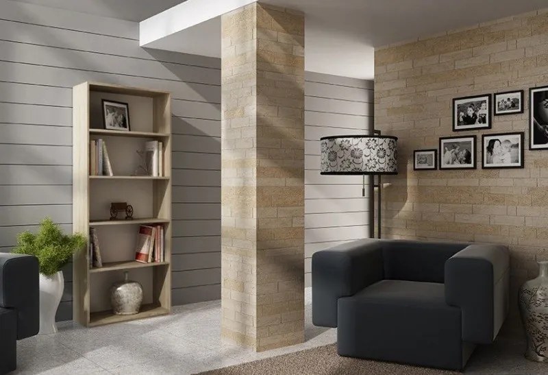 Odell R60 polcos szekrény, 60x182x30 cm, sonoma